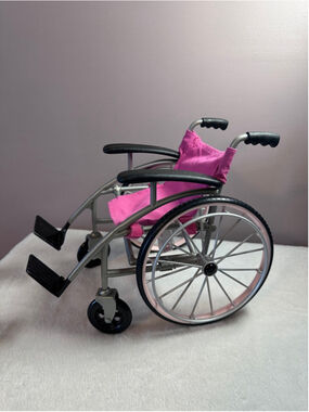 Our Generation Doll Wheelchair Pink Silver 18 Inch Doll Accessory